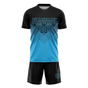 Uniforme de fútbol Unisex de alta calidad para adultos, uniforme de fútbol degradado personalizado transpirable de secado rápido, OEM - Product Image 4