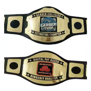 Ceinture de championnat de boxe de qualité supérieure avec logo personnalisé ceinture de lutte poids lourd gagnant avec plaques métalliques - Product Image 4