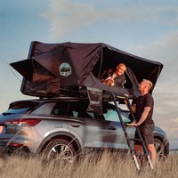 Tente de toit Great Dane entièrement automatique pour l'été, glamping, coque rigide, pour pick-up et SUV, installation rapide, étanche, pour les voyages en plein air