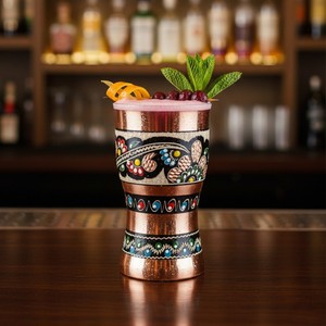 Gobelet Riva en émail de cuivre, design bohème, pour cocktails - Product Image 1