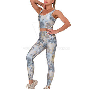 Conjunto de yoga para mujer más vendido del fabricante alto Diseño único Patrón sólido Logotipo frontal Cierre de cintura elástica Artículo de gran oferta - Product Image 6