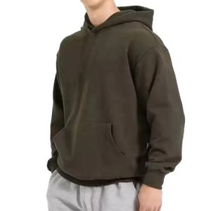 Haute vente hommes sweat à capuche zippé surdimensionné 100% coton biologique sweat pour hommes avec poches fermeture éclair coton organique sweats à capuche surdimensionnés - Product Image 4