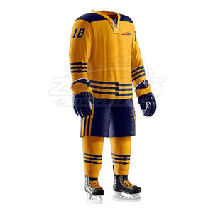 Uniformes de hockey sur glace personnalisés de qualité supérieure, de style le plus récent, en différentes couleurs, avec impression de logo sur mesure. - Product Image 3