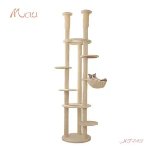 Security Tree House Playing Ground Modern Cheap Tall Cat Tower Hammock Scratching Posts