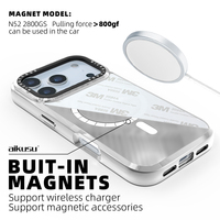Coque de téléphone Aikusu miroir or argent noir vierge pour impression UV personnalisée, vente en gros pour iPhone 17 16 15 14 13 Air Plus Pro Max