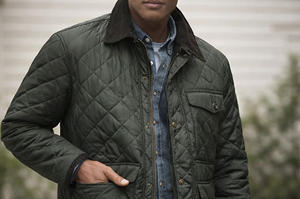 Chaqueta Acolchada Premium para Hombre, Color Verde Oliva, Abrigo de Invierno Cálido y Aislado, Chaqueta Clásica con Cuello de Pana, Botones a Presión, Resistente al Viento - Product Image 4