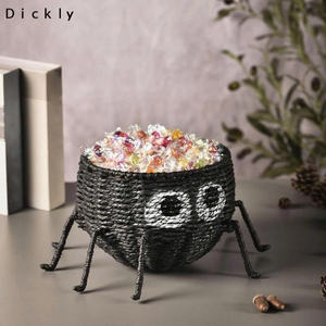 Cesta de Halloween con Forma de Murciélago Tejida a Mano en Vietnam, Adorable Porta Dulces para la Habitación de los Niños y Fiestas - Product Image 5