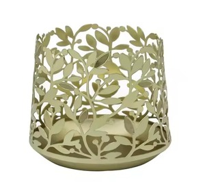 Portavelas Decorativo de Metal para Decoración Navideña, Portavelas para Velas de Té, Portavelas Redondo Dorado de Alta Calidad - Product Image 4