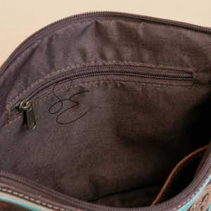 Handcrafted Cowhide Fringe Sling <b>Bag</b> Western Tooled Leather Crossbody <b>Boho</b> Tassel <b>Bag</b> for Women Turquoise <b>Bag</b> Cowgirl Purses - Product Image 6