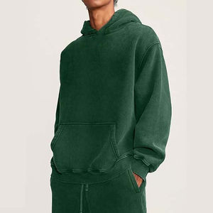 Sudadera con Capucha para Hombre, Estilo Urbano, Lavado Ácido, Tejido de Punto, Sin Forro, Antiarrugas, Bordada, Corte Regular, 100% Algodón - Product Image 3