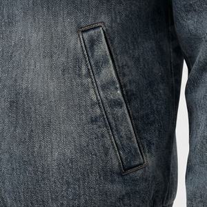 Veste en jean surdimensionnée à manches longues pour femme, personnalisable en gros, OEM, basique, boutonnée, avec poches, grande taille, mode automne-hiver - Product Image 5