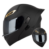 Casques de moto à double lentille en fibre de carbone avec logo personnalisé pour hommes Casque de moto à rabat