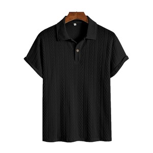 Nueva Camisa Casual para Hombre con Bolsillo, Media Abotonadura, Manga Corta, Color Sólido, Tela de Lona Texturizada, Secado Rápido - Product Image 1