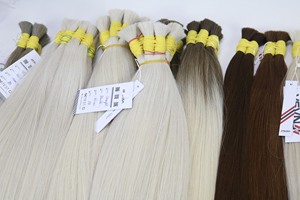 Raw Virgin High Quality 100% Human Bulk Hair Soft <b>Silky</b> Smooth Tangle-Free with Natural Shine Factory Direct Supply Raw Hair - Product Image 4