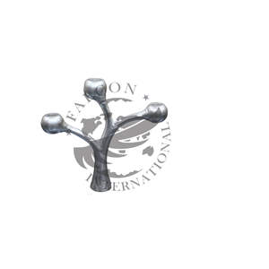 Bougeoir arbre argenté Base en marbre Décor d'accent sculptural moderne - Product Image 1