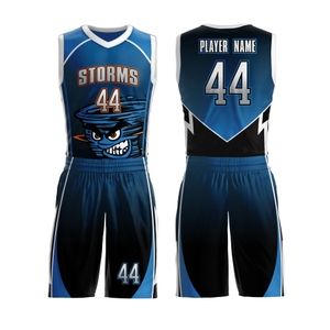 Derniers modèles de maillots de basket-ball personnalisés pour jeunes, ensembles d'uniformes d'équipe, vêtements de basket-ball par sublimation - Product Image 3