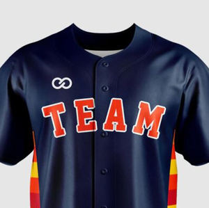 Camiseta de béisbol bordada o impresa personalizada para adultos de alta calidad, ropa deportiva transpirable y de secado rápido, conjunto sostenible - Product Image 3