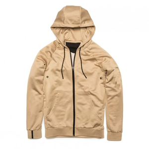 Sudadera con capucha de algodón de rizo francés personalizada para hombre, jersey de gran tamaño con dobladillo crudo y bordes cortados con lavado ácido sin cuerdas para invierno - Product Image 2