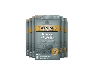 Twinings Prince of Wales Black <b>Tea</b> Individually Wrapped Bags, 20 Count (Pack of 6) 120 Teabags - Product Image 1