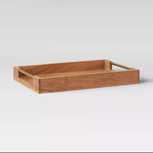 Bandeja de madera de diseño atractivo para servir, vajilla, muebles, sala de estar y comedor, bandeja decorativa, bandeja para servir desayuno - Product Image 4