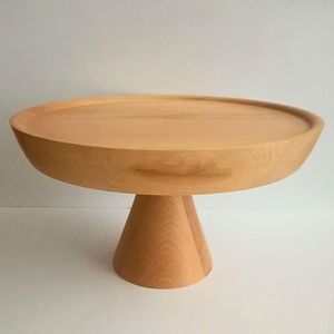 Soporte de pastel de pie redondo de madera de acacia de alta calidad, bandeja de servicio de venta caliente única para pasteles y frutas - Product Image 6