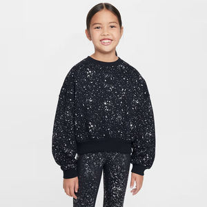 Sudadera ligera de cuello redondo de lana para niños y niñas, hombros caídos, ropa de invierno suave y cálida informal, 100% algodón ecológico - Product Image 4