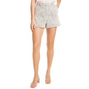 Cinq a Sept Galena Pantaloncini Neri in Tweed da Donna Taglia 6 - Pantaloncini Traspiranti Casual e da Yoga con Decorazione a Bottoni per Yoga a Casa - Product Image 1