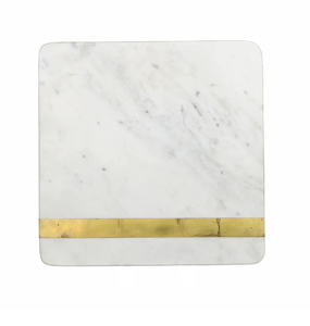 Planche à découper en marbre rond gris blanc pierre laiton ligne conception blocs à découper charcuterie planche cuisine - Product Image 4