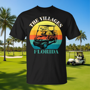 T-shirt Alligator per golf cart in pensionamento nelle villaggi della Florida - Prodotto promozionale - Product Image 3