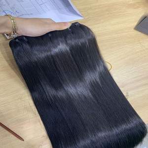ต่อผมสีดํากระดูกตรง Super รวมคู่ดึง 100% ผมมนุษย์บริสุทธิ์ธรรมชาติที่ยังไม่ได้รับการแปรรูป - Product Image 4