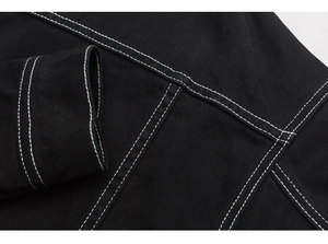 เสื้อแจ็กเก็ตยีนส์สำหรับผู้ชาย, เสื้อโค้ทลำลองเสื้อแจ็กเก็ตยีนส์คอตตอนสวมใส่ทุกวันสำหรับทุกเพศแฟชั่นน้ำหนักเบาทันสมัย - Product Image 6