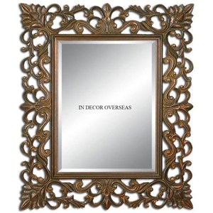 High Standard Quality Acacia Wooden Made Elegant Look Framed Rectangle Shape Wall Mirror Home Living Room Decoration <b>Supplies</b> - Product Image 3