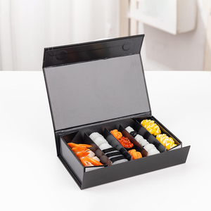 Caja de sushi de lujo, caja de regalo de sushi premium, caja rígida para empaque de sushi, caja de sushi de alta gama para llevar, estuche de regalo para sushi con compartimentos - Product Image 3