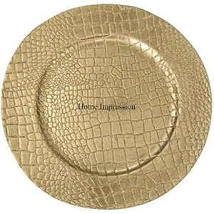 Assiettes de présentation de couleur noire finition de forme ronde aspect attrayant pour mariages et fêtes décoration de table - Product Image 2