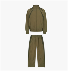New Arrival <b>Men</b> Winter Windbreaker Tracksuits Color-block Pullover <b>Half</b> <b>Zip</b> Fleece Lining Custom Logo Nylon Customized - Product Image 1