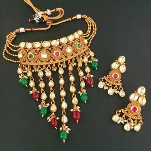 Ensemble de collier en cuivre Kundan Real Creation FBB0084A Ensembles de bijoux fins - Product Image 1