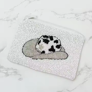 Bolso de mano de último diseño con cuentas de semillas bordadas, monedero hecho a mano con color personalizado para mujeres y niñas - Product Image 2