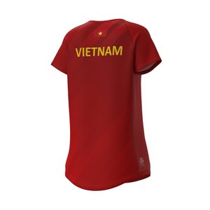 T-shirt de course à pied pour femme, léger, respirant, en jersey tricoté, col en V, pour équipe - Product Image 2