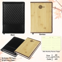 Cuaderno A5 con cierre elástico Dakr Blue Film 2026 A5 Planificador de negocios de cuero | Diario de tapa dura con logotipo en relieve personalizado