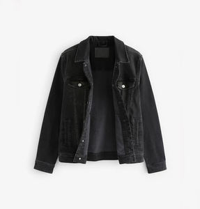 Latest Design Premium <b>Men</b> Denim <b>Jacket</b> Full Sleeves Light Color Eco-Friendly Fleece <b>Lined</b> 100% Cotton Front High Street Casual - Product Image 4