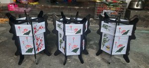 Lanterne en bois de nouvelle conception pour la décoration de festival lanterne en soie vietnamienne produit artisanal de meilleure qualité - Product Image 6