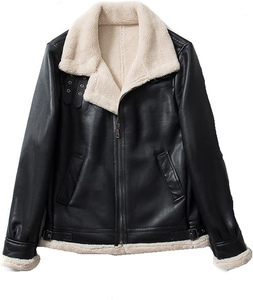 Vente en gros de vestes de motard coupe-vent en faux cuir à col montant personnalisées pour hommes Vestes de moto Bomber style High Street Tissu en toile - Product Image 4