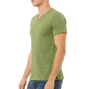 Camiseta de Manga Corta con Cuello en V para Hombre, Bordada o Estampada, a la Moda, Blanca, Ajustada, Holgada, Directamente de Fábrica - Product Image 5