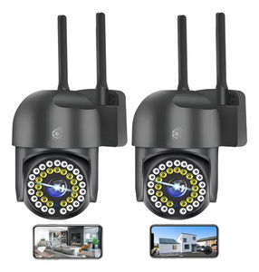 2 caméras de sécurité extérieures Wifi, vision HD, alarme, couleur noire, Dheot IP - Product Image 1
