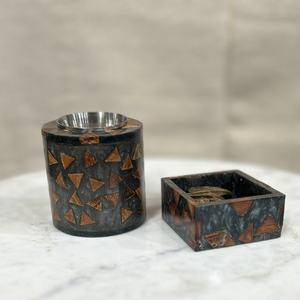 Modern Resin <b>Incense</b> Burner Set with Wooden Triangles & Storage <b>Box</b>, Luxury Minimalist <b>Incense</b> Holder & Tray For Middle Eastern - Product Image 3