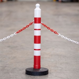 Chaîne en plastique rouge et blanche de 15 m pour barrière de circulation - Product Image 4
