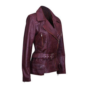 Chaqueta de Cuero Casual para Mujer, Nueva, de Alta Calidad, OEM, Transpirable, con Cierre de Cremallera a la Moda - Product Image 2