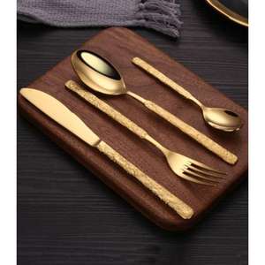 Juego de Cubiertos Completo de Acero Inoxidable Ecológico, Diseño Elegante, Reutilizable, Apto para Lavavajillas, para Cenas Navideñas y Fiestas de Cumpleaños - Product Image 4