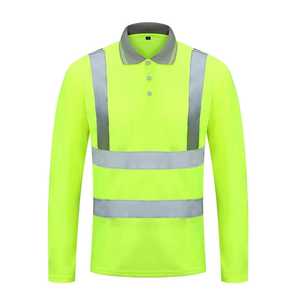 Chemises polo réfléchissantes de chantier, uniformes, manches longues, vêtements de travail, polo de sécurité, t-shirt personnalisé avec logo, chemise de travail haute visibilité pour hommes - Product Image 6