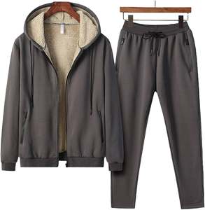 Ensemble survêtement en molleton de coton unisexe sur mesure, taille 3XL, design décontracté, molleton français, deux pièces, poids lourd, automne - Product Image 5